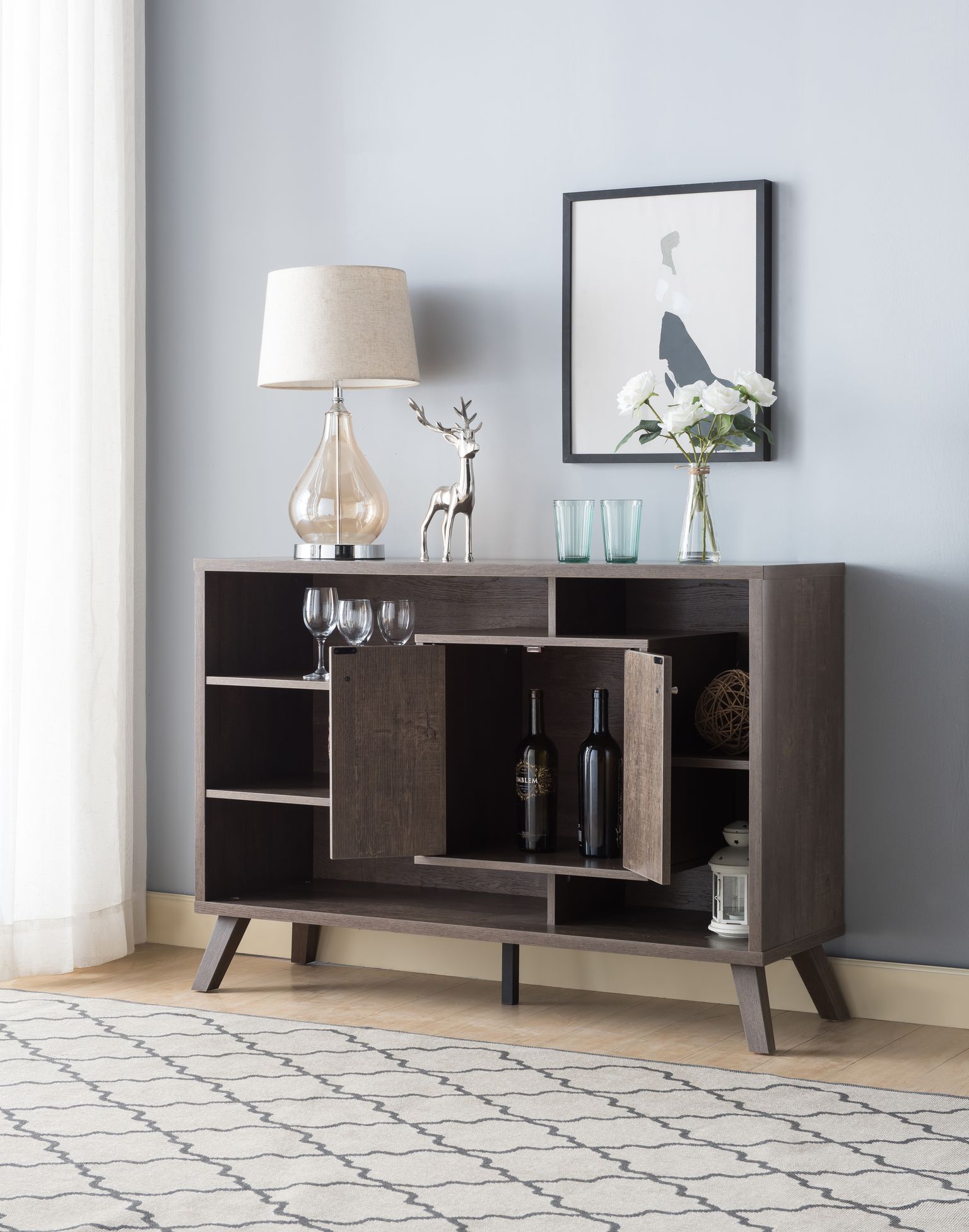 Buffet/Server - Walnut Oak - Image 2