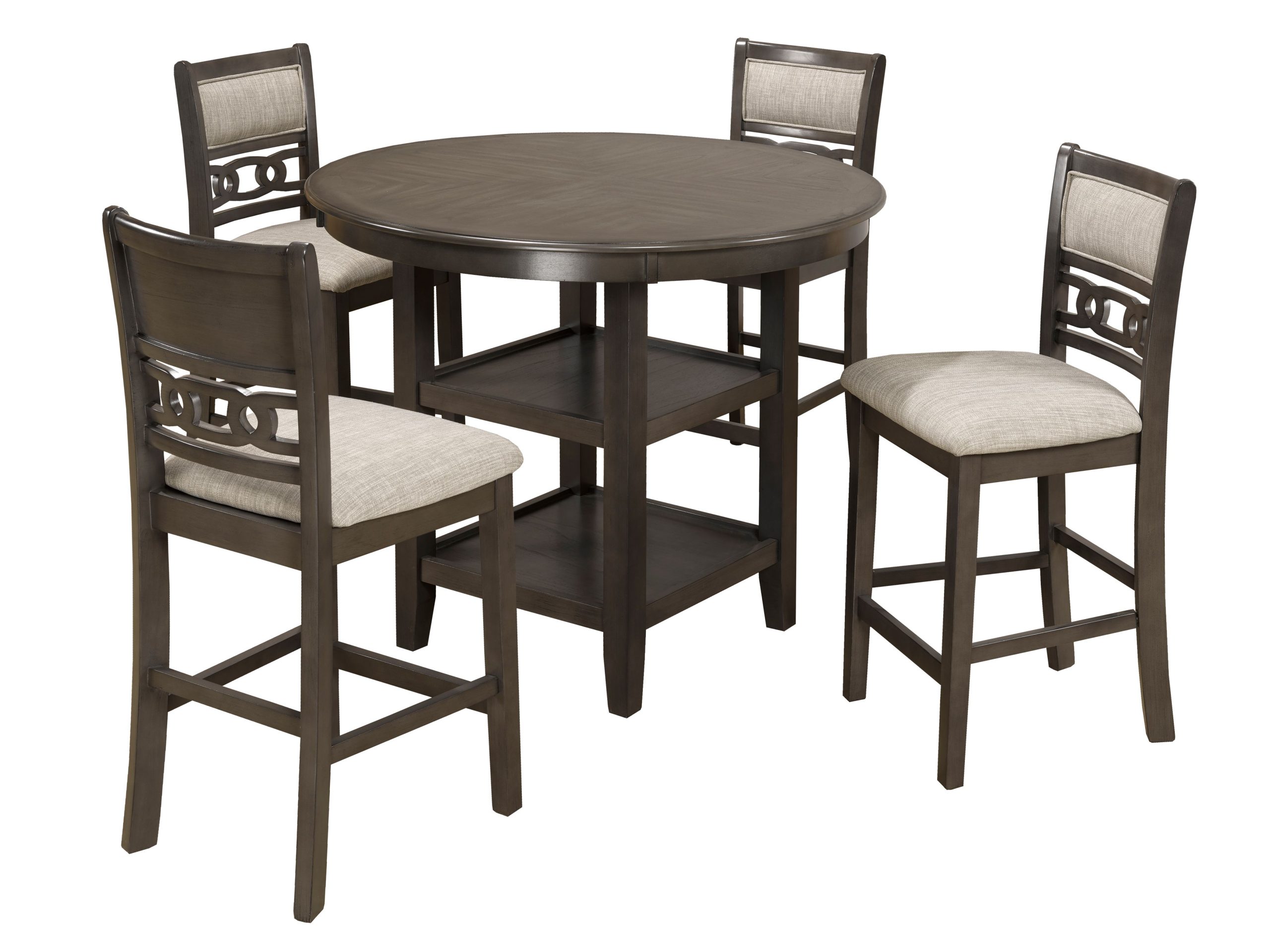 5 Piece Counter Height Set - GREY - Image 2