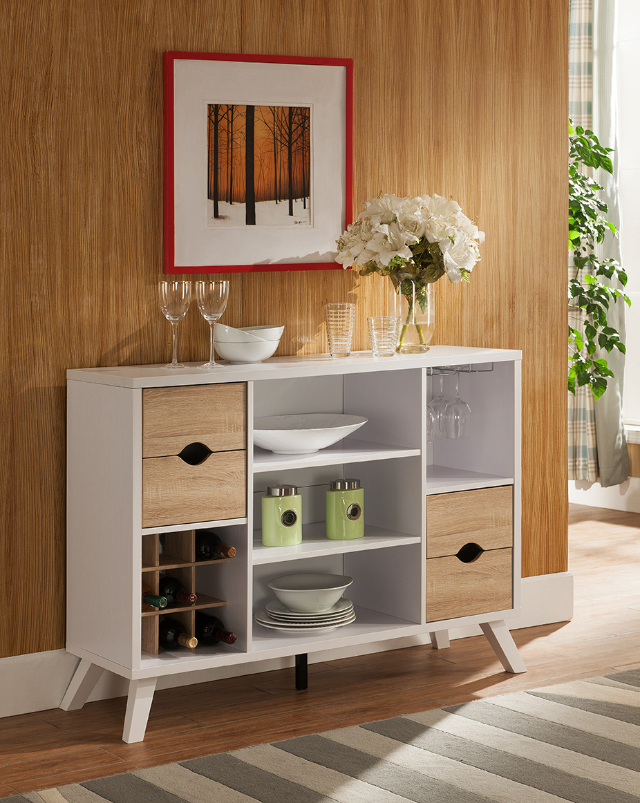 Buffet/Server - White/Oak - Image 3