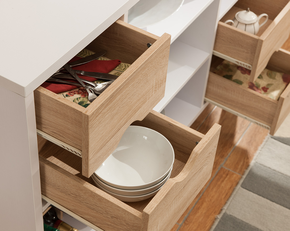 Buffet/Server - White/Oak - Image 2
