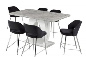 Alternative view of 7-Piece  Counter Height  Set - BLACK