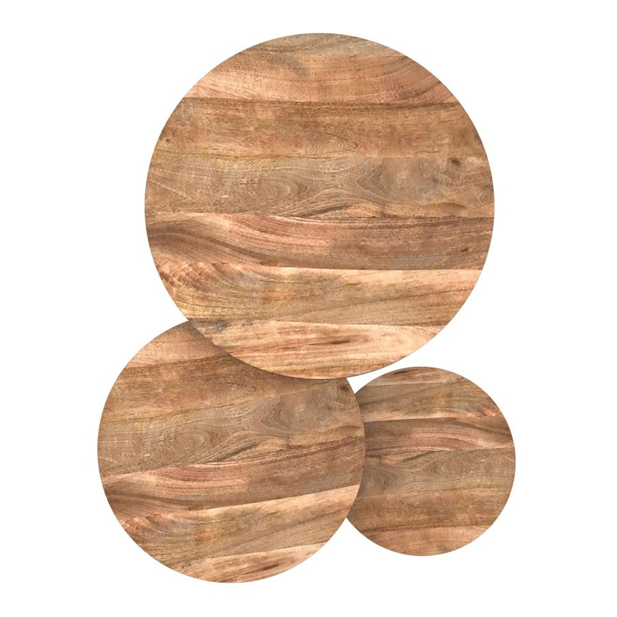 Darsh 3pc Coffee Table Set in Natural and Black - Image 4