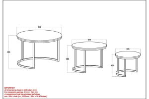 Alternative view of Darsh 3pc Coffee Table Set in Natural and Black