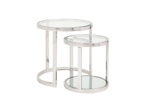 AVON Nesting End Table GY-ET-509 2pc Round Nesting Table