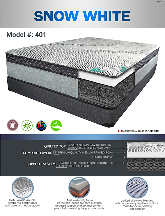 Value Line Product 12" Snow white eurotop - Image 3