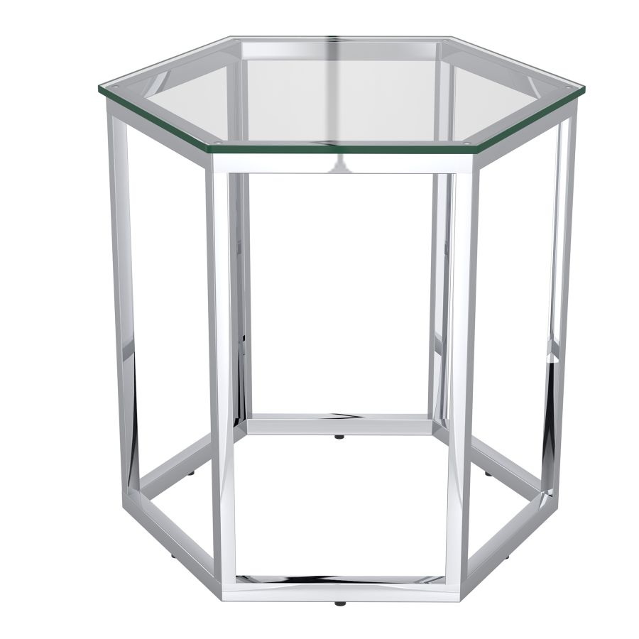 Fleur 4pc Accent Table Set in Silver - Image 5