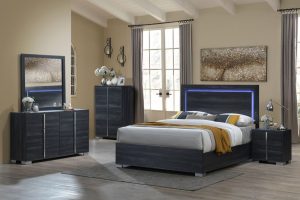 8pc Bedroom Set with 10 inch memory foam