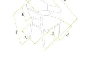 Alternative view of Archer Dining Chair, Set of 2, in Charcoal Fabric and Black