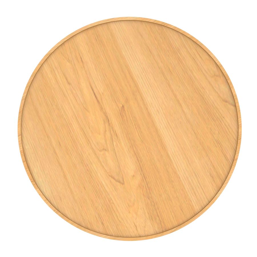 Betsy Round Storage Ottoman with Tray in Beige and Natural - Image 4