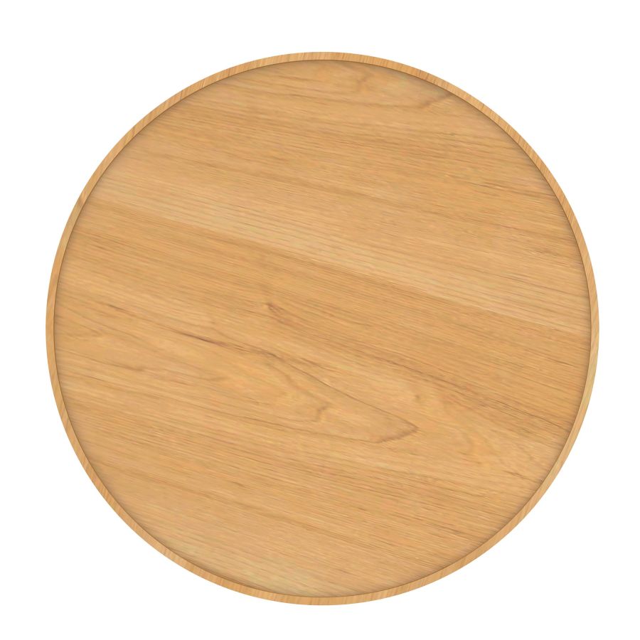 Polly Round Storage Ottoman with Tray in Charcoal and Natural - Image 3