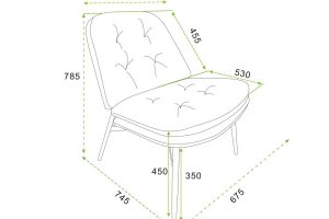 Alternative view of Caleb Accent Chair in Beige Fabric and Black