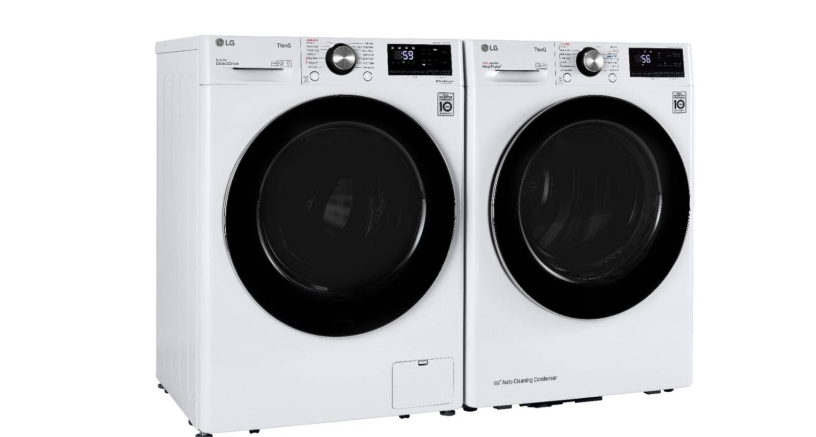 LG WM1455HWA & DLHC1455W Washer Dryer