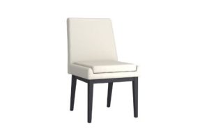 Cortez Dining Chair, Set of 2, in Beige Faux Leather and Black