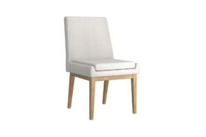 Cortez Dining Chair, Set of 2, in Beige Fabric and Natural