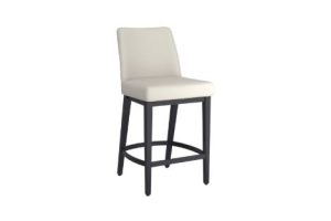 Jace 26" Counter Stool, Set of 2, in Beige Faux Leather and Black