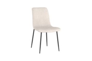 Brixx Dining Chair, Set of 2, in Beige Fabric and Black