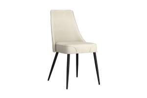 Koda Dining Chair, Fabric, set of 2, in Beige and Black