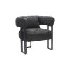 Scarlet Accent Chair in Charcoal Boucle and Black