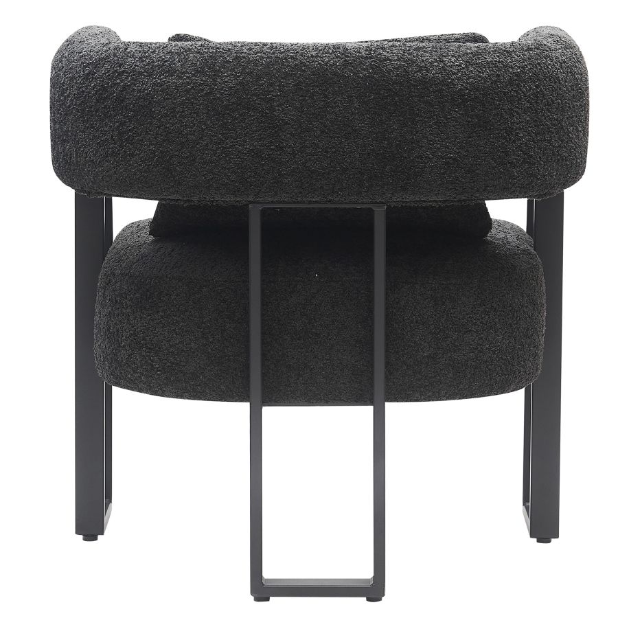 Scarlet Accent Chair in Charcoal Boucle and Black - Image 7