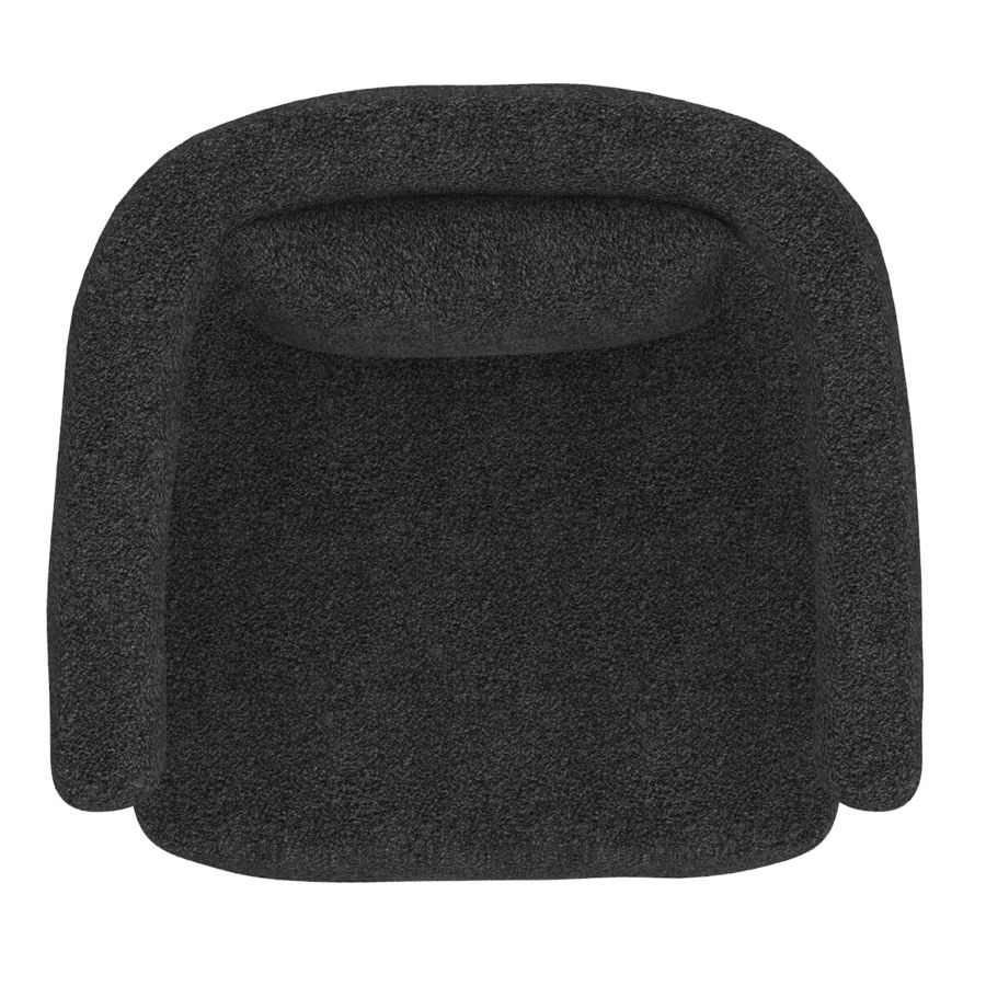 Scarlet Accent Chair in Charcoal Boucle and Black - Image 3