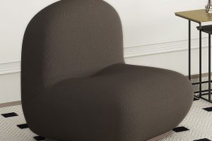 Alternative view of Zilano Accent Chair in Charcoal Boucle