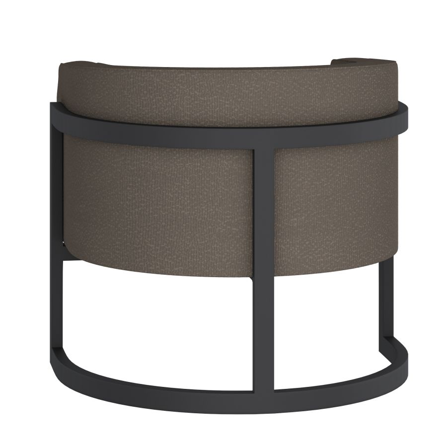 Zhuri Accent Chair in Charcoal Boucle and Black - Image 7