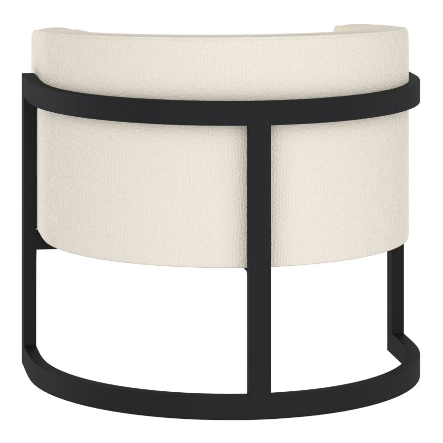 Zhuri Accent Chair in Ivory Boucle and Black - Image 7