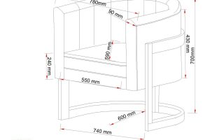 Alternative view of Zhuri Accent Chair in Ivory Boucle and Black