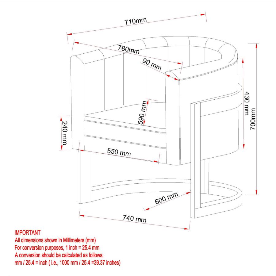 Zhuri Accent Chair in Ivory Boucle and Black - Image 2