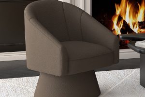 Alternative view of Tilsy Accent Chair in Charcoal Boucle