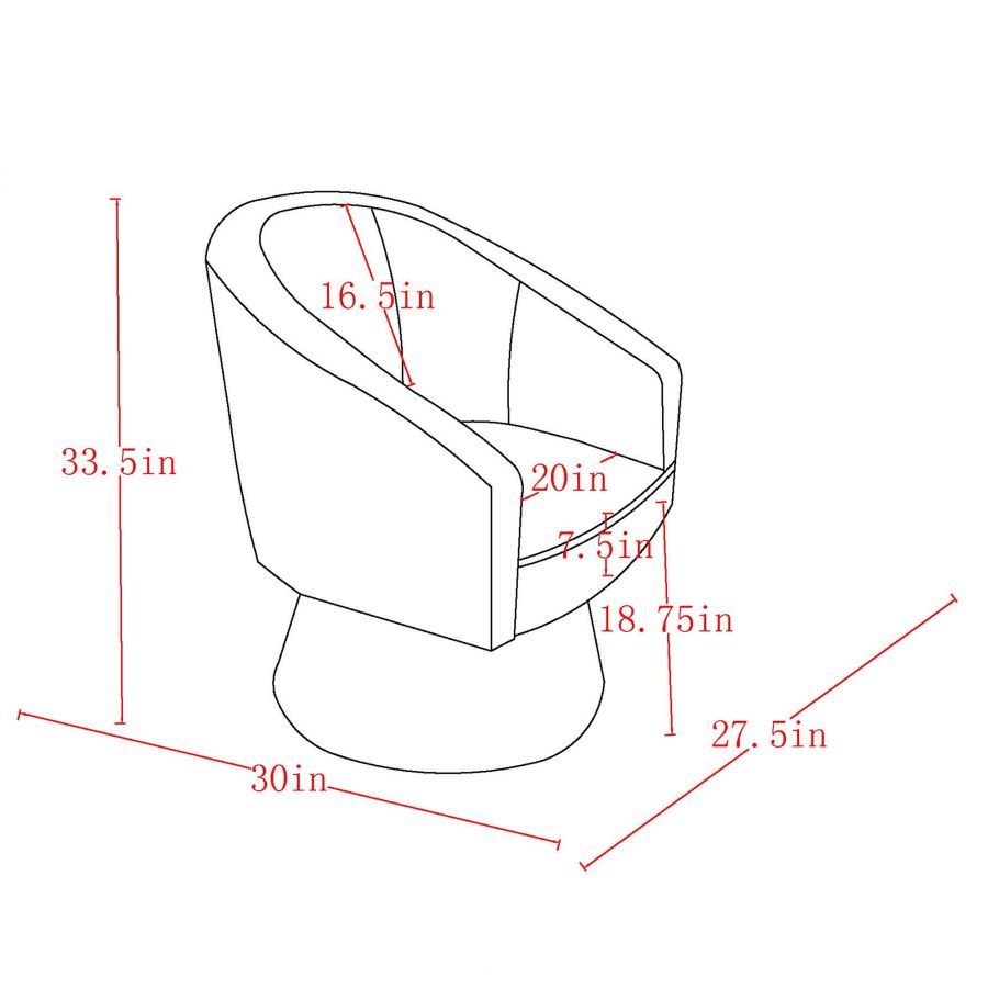 Tilsy Accent Chair in Charcoal Boucle - Image 6