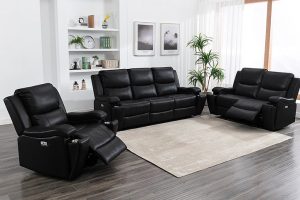 3pc Recliner Set (Leather Gel-Power) IF-8032