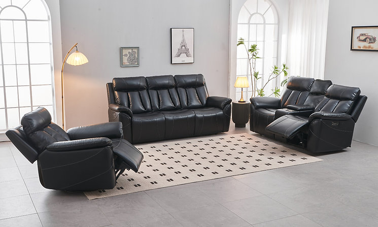 IF-8015 Leather Air-Power Recliner Sofa Set