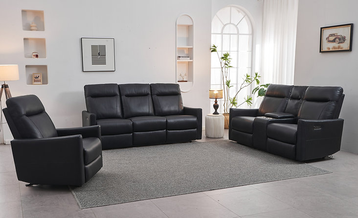 IF-8005 Leather Match-Power Recliner Sofa Set - Image 4