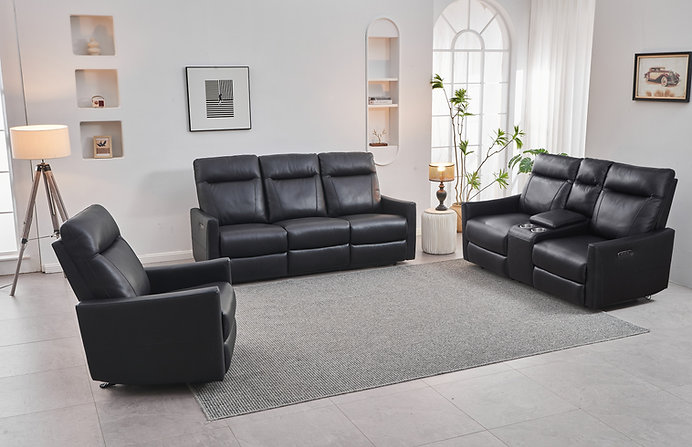 IF-8005 Leather Match-Power Recliner Sofa Set - Image 5