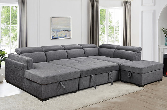 IF-9090 LHF Sectional Sofa Bed - Image 7