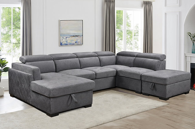 IF-9090 LHF Sectional Sofa Bed - Image 6