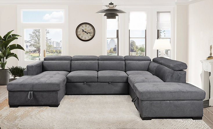 IF-9090 LHF Sectional Sofa Bed - Image 5