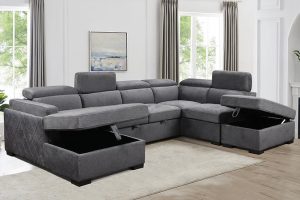 IF-9090 LHF Sectional Sofa Bed