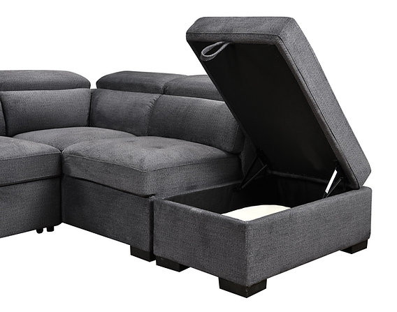 IF-9090 LHF Sectional Sofa Bed - Image 4