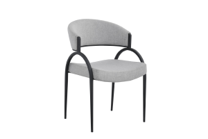 DINING CHAIR SET OF 2 - GREY/BLACK