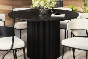Alternative view of Jilsa Round Black Dining Table