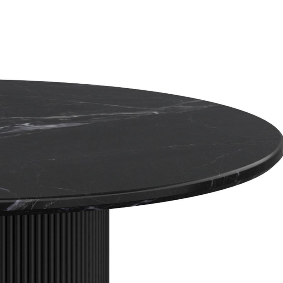 Jilsa Round Black Dining Table - Image 8