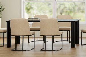 Alternative view of Sangra 79 Inch Large Rectangular Dining Table in Black