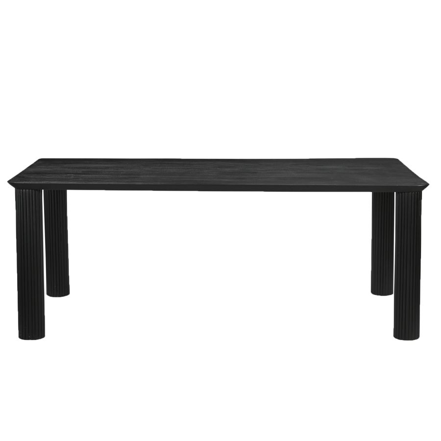 Sangra 79 Inch Large Rectangular Dining Table in Black - Image 5