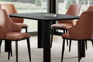 Alternative view of Sangra 59 Inch Small Rectangular Dining Table in Black