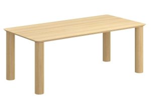 Sangra 79 Inch Large Rectangular Dining Table in Natural