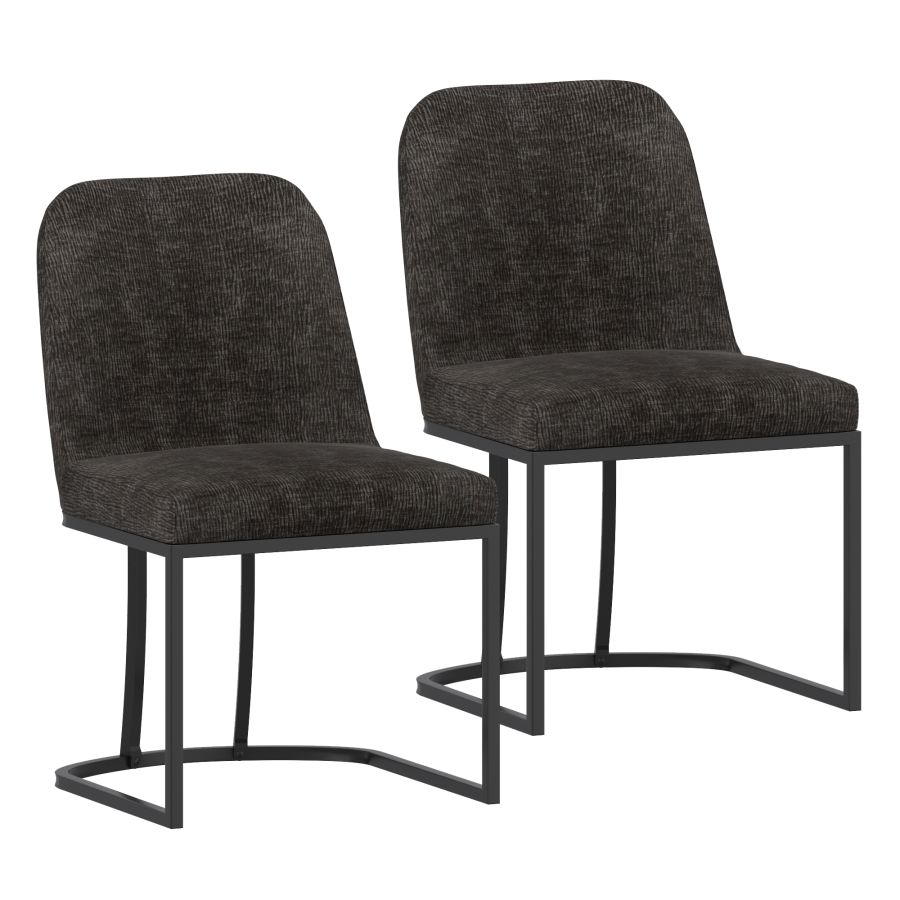 Dario Charcoal Dining Chair Set of 2 - Image 3