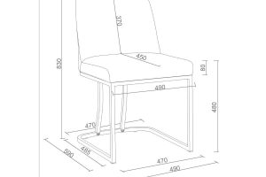 Alternative view of Dario Charcoal Dining Chair Set of 2