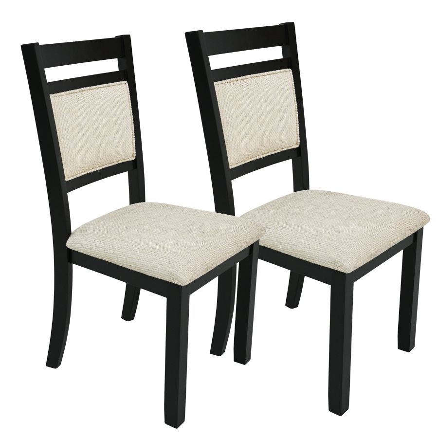 Conrad Black & Beige Dining Chair, Set of 2 - Image 2